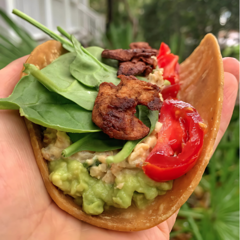 Bacon Chickpea Salad Taco