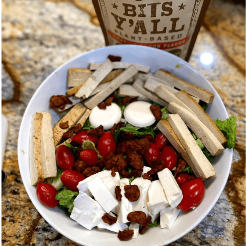 Simple and Delicious Salad with Bacony Bits